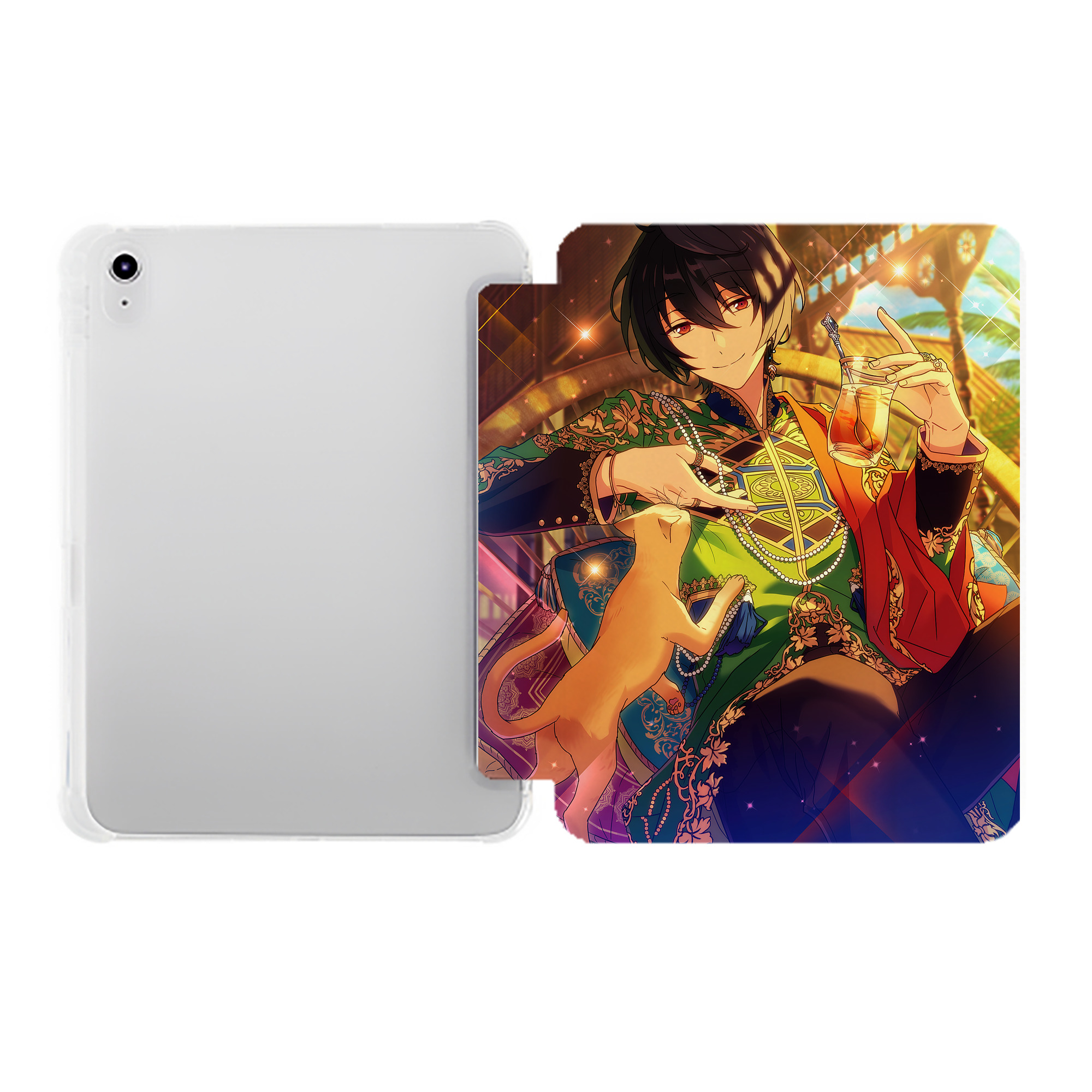 （画像用） あんさんぶるスターズ! Ensemble Stars IPad ケース ペン収納付き 三つ折りスタンド PUレザー×シリコン 対応機種9.5/10.5/10.9インチ